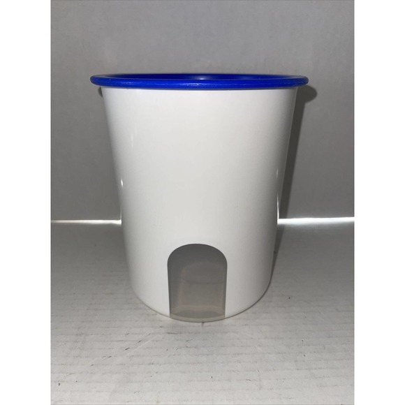 Tupperware One Touch Container •24200-4• With Blue Lid - Picture 1 of 5
